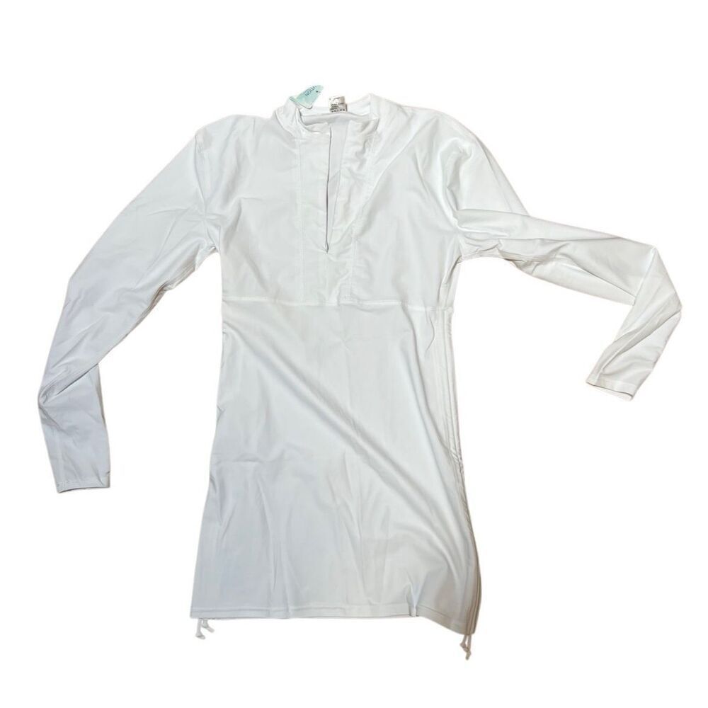 NWT Women's Sailbee White Longsleeve Rash Guard Swimtop W/SPF Protection Size XL